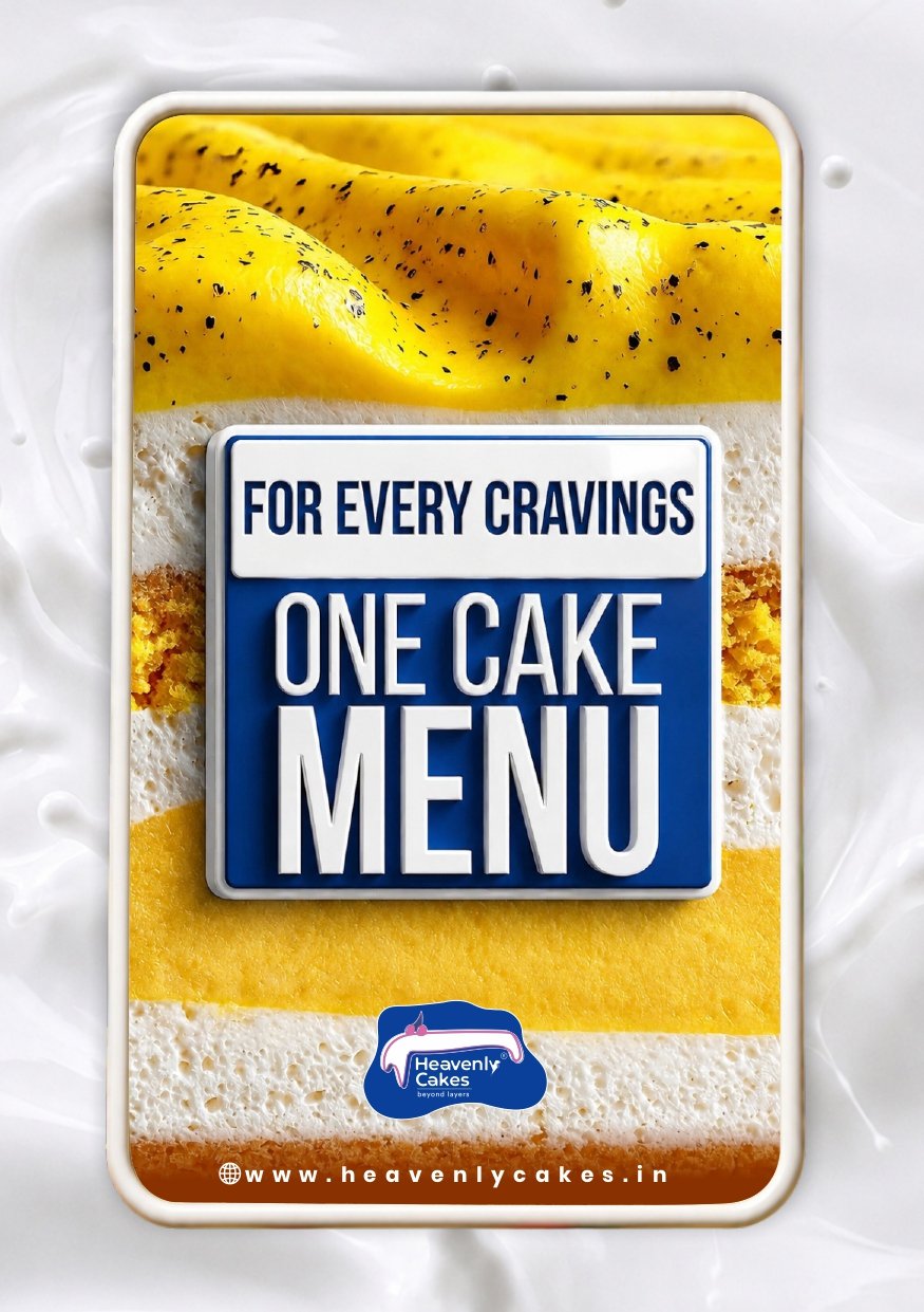 Heavenly Cakes menu card 1